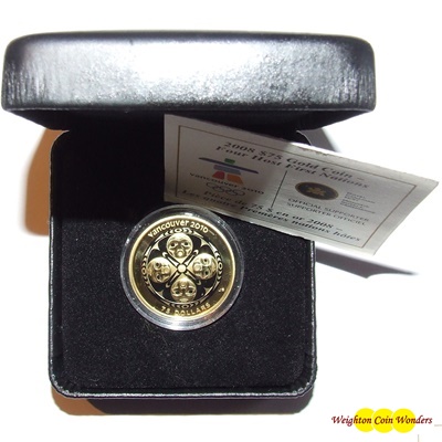2008 Gold Proof $75 Coin – Host Nations (Coloured)
